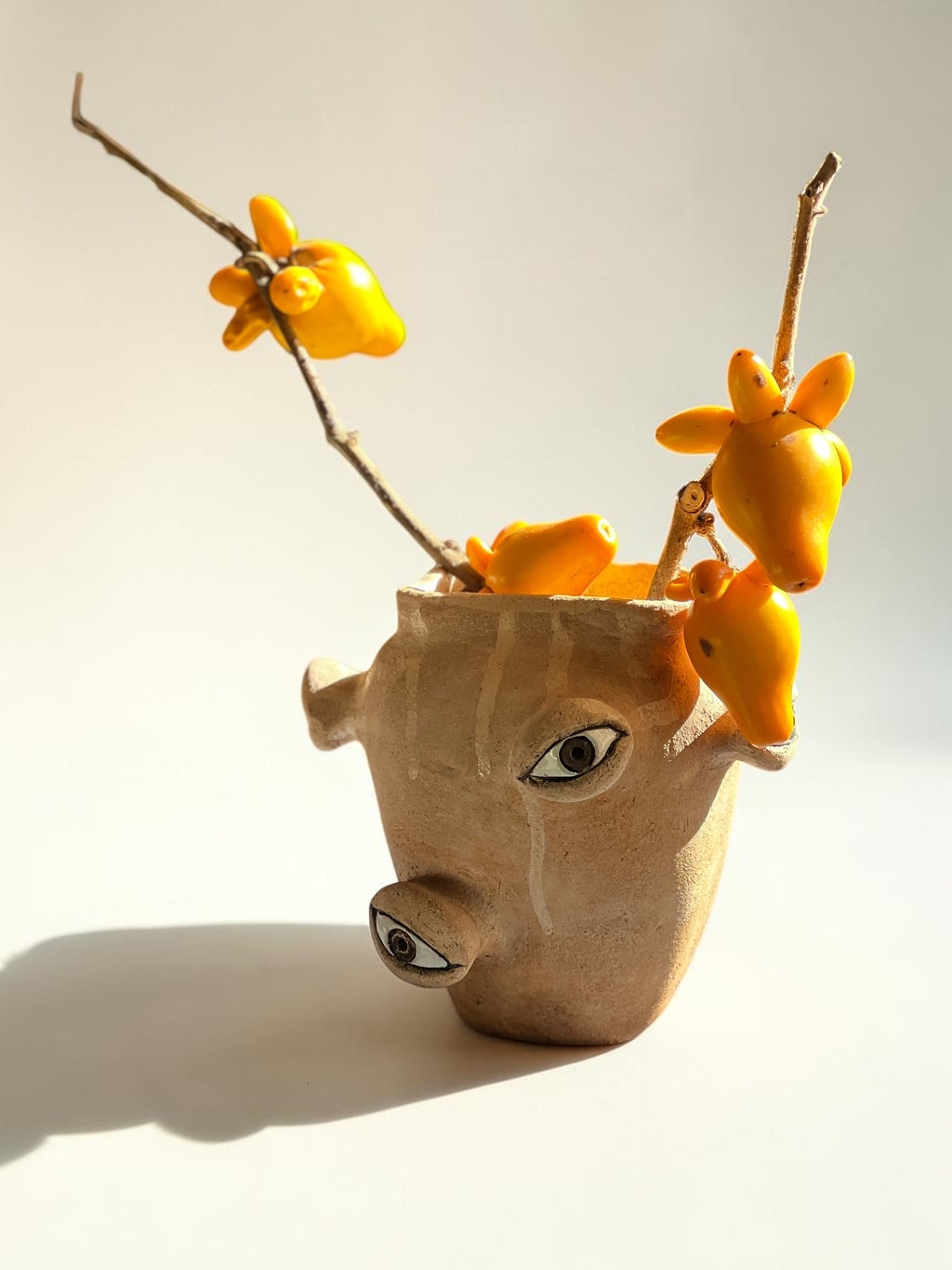 "Observation" Hand-Sculpted Ceramic Vase 