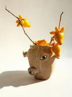 "Observation" Hand-Sculpted Ceramic Vase 