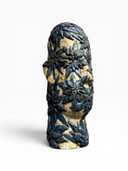Large Ceramic Sculpture "Floral Head"