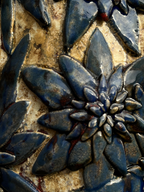 Large Ceramic Sculpture "Floral Head"