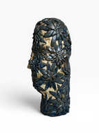 Large Ceramic Sculpture "Floral Head"