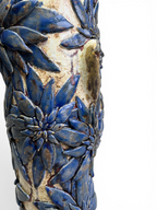 Large Ceramic Sculpture "Floral Head"
