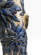 Large Ceramic Sculpture "Floral Head"