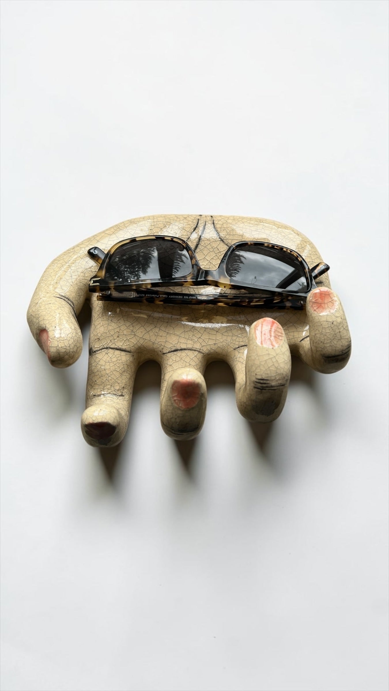 "The Male Hand" Ceramic Decorative Wall Hook – Anatomical Art Sculpture