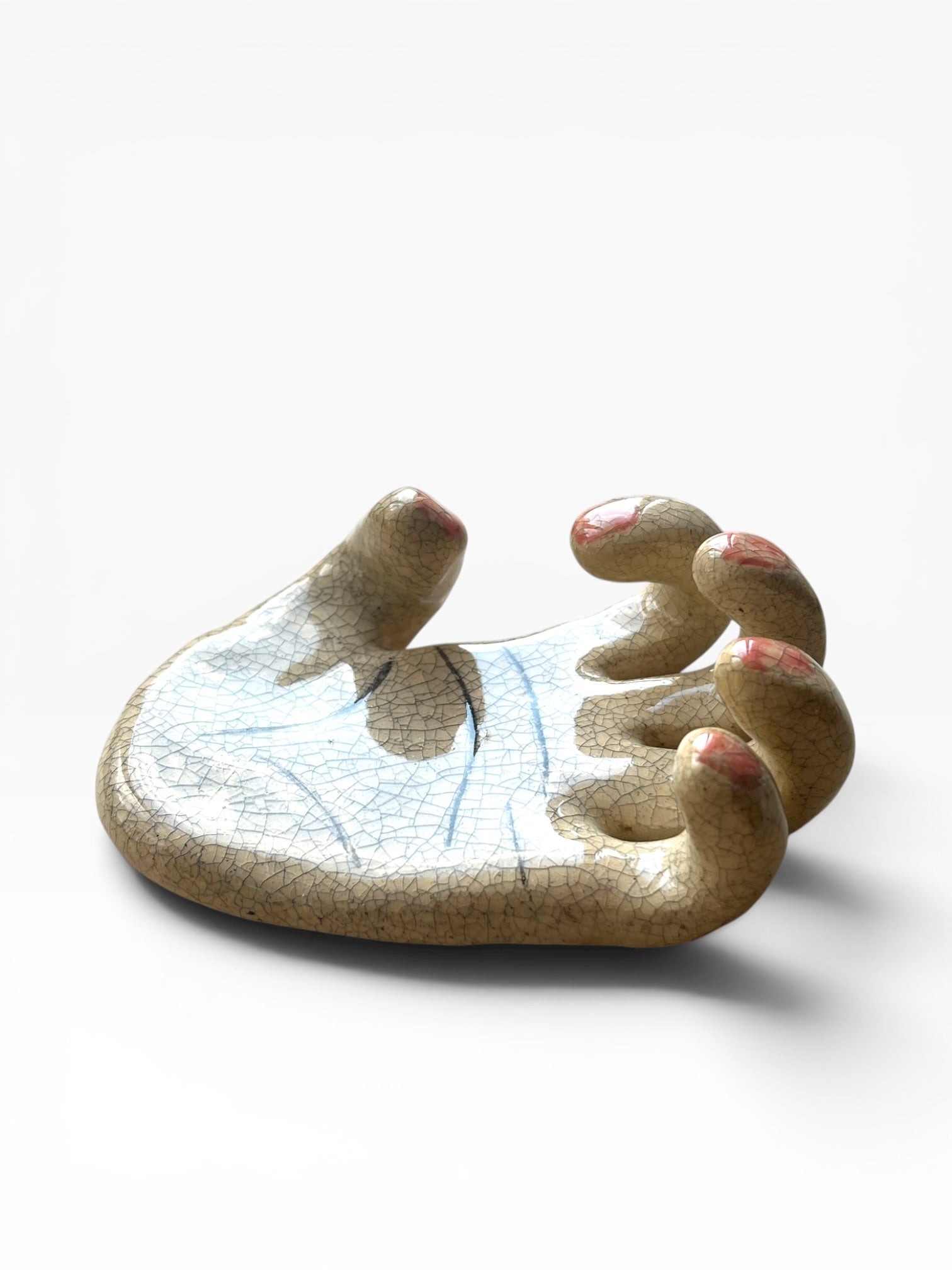 "The Hand" Ceramic Wall Hook & Key Holder – Functional Art