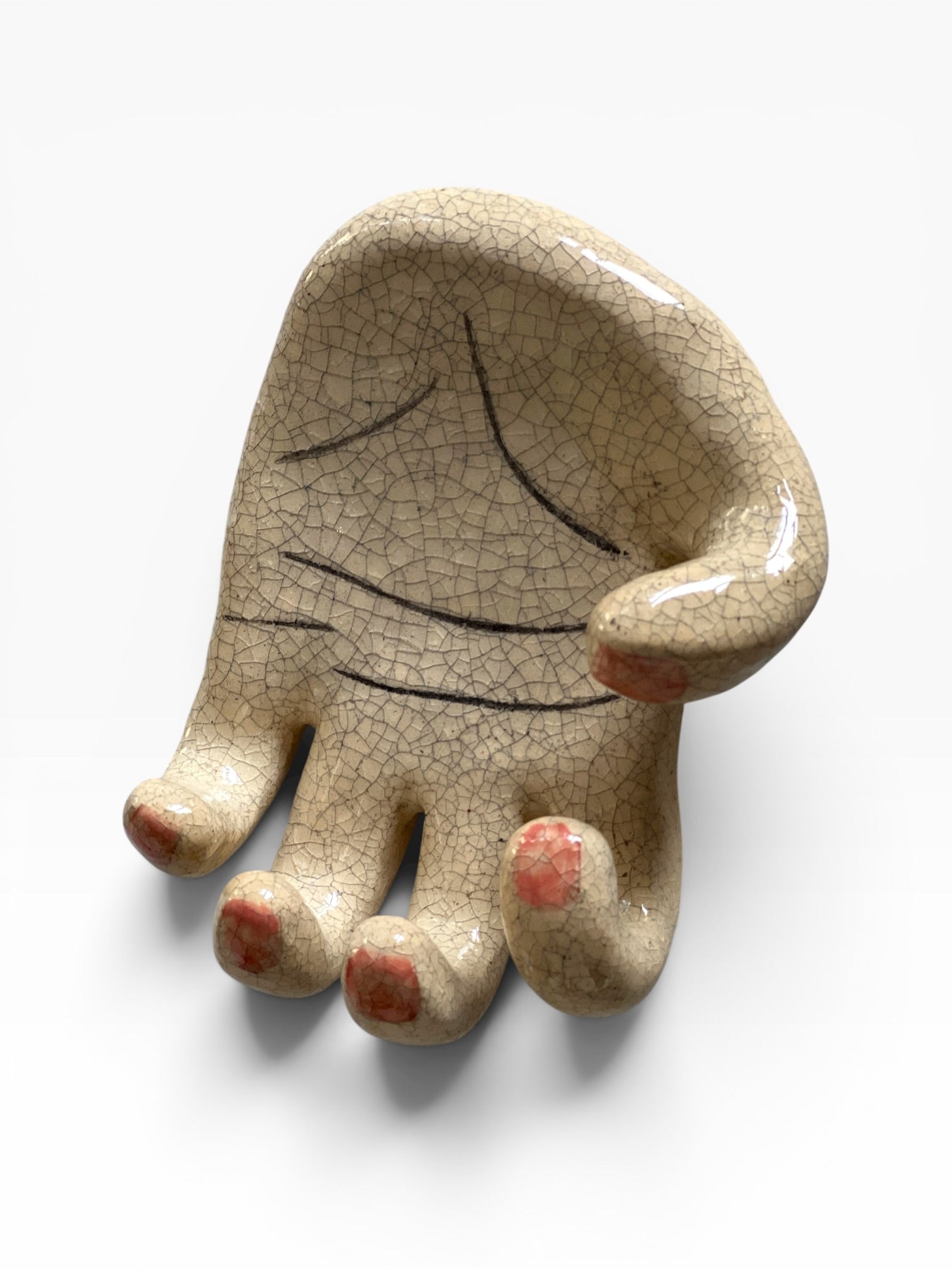 "The Hand" Ceramic Wall Hook & Key Holder – Functional Art