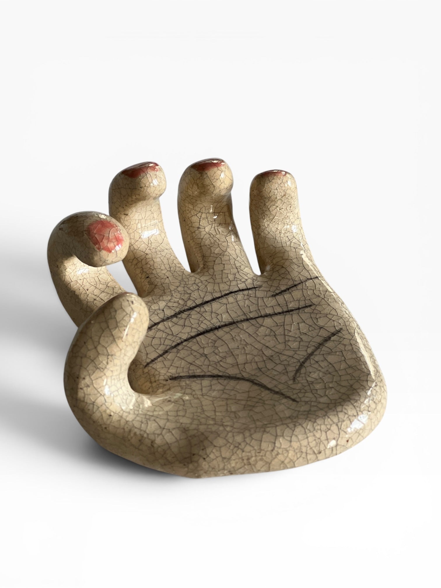 "The Hand" Ceramic Wall Hook & Key Holder – Functional Art
