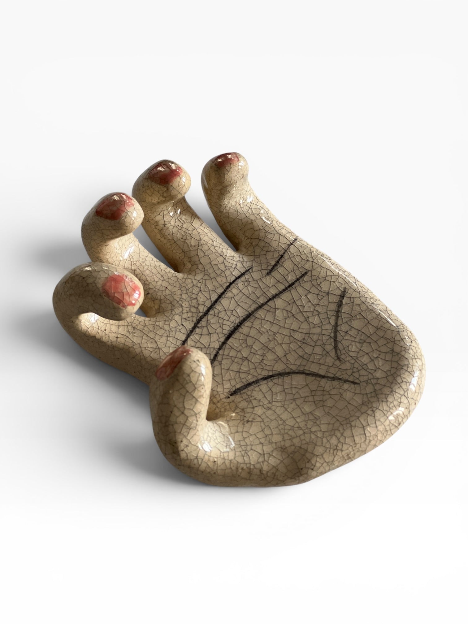 "The Hand" Ceramic Wall Hook & Key Holder – Functional Art