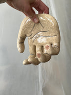 "The Male Hand" Ceramic Decorative Wall Hook – Anatomical Art Sculpture