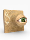 "Green Eye" Ceramic Decorative Wall Hook – Handmade (Kannyu Technique)