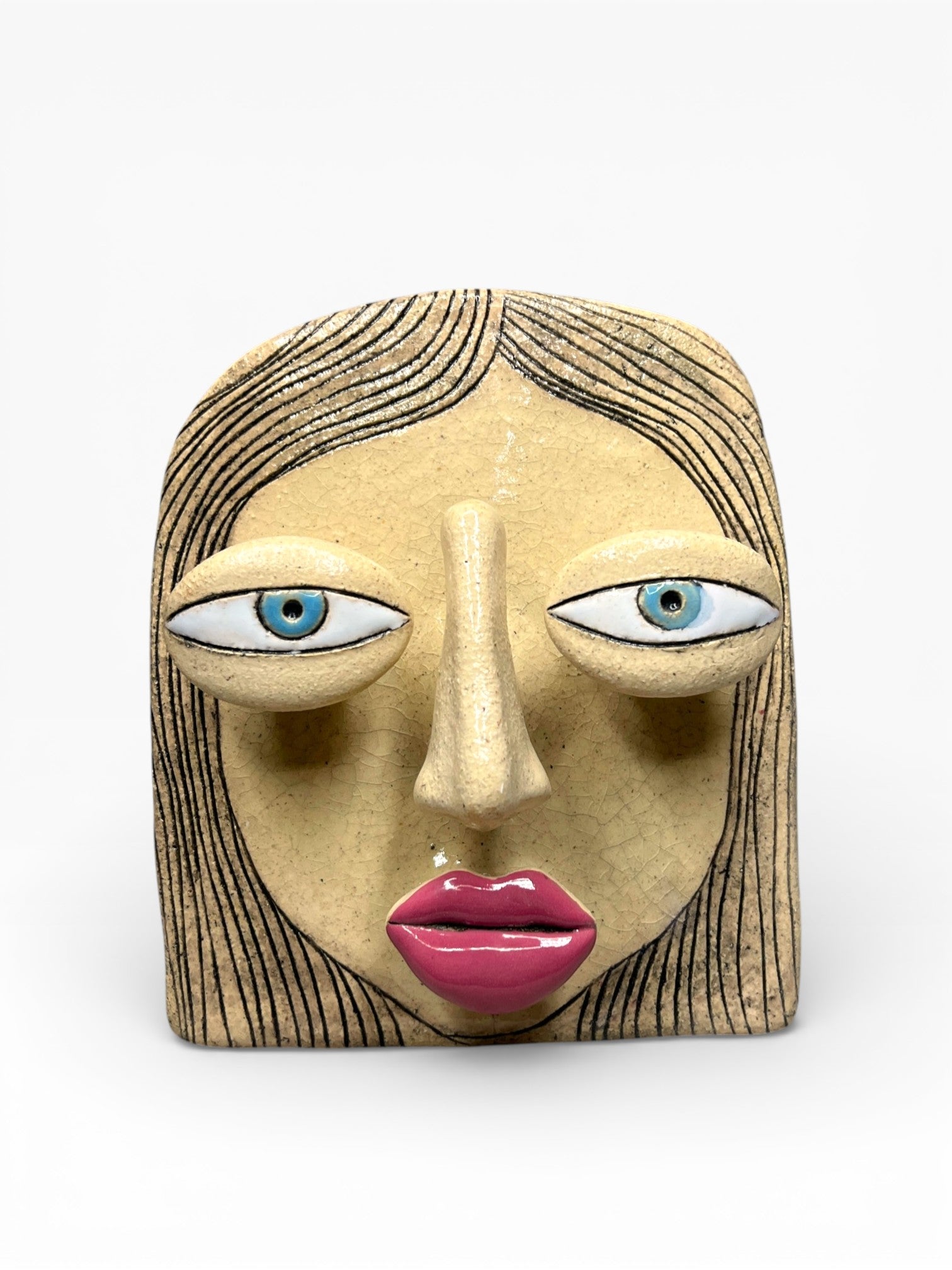 Керамічна маска жіноча білявка