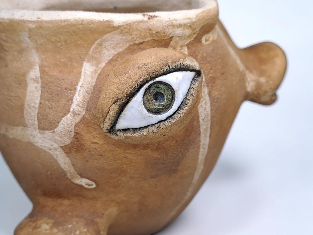"Observation" Hand-Sculpted Ceramic Vase 