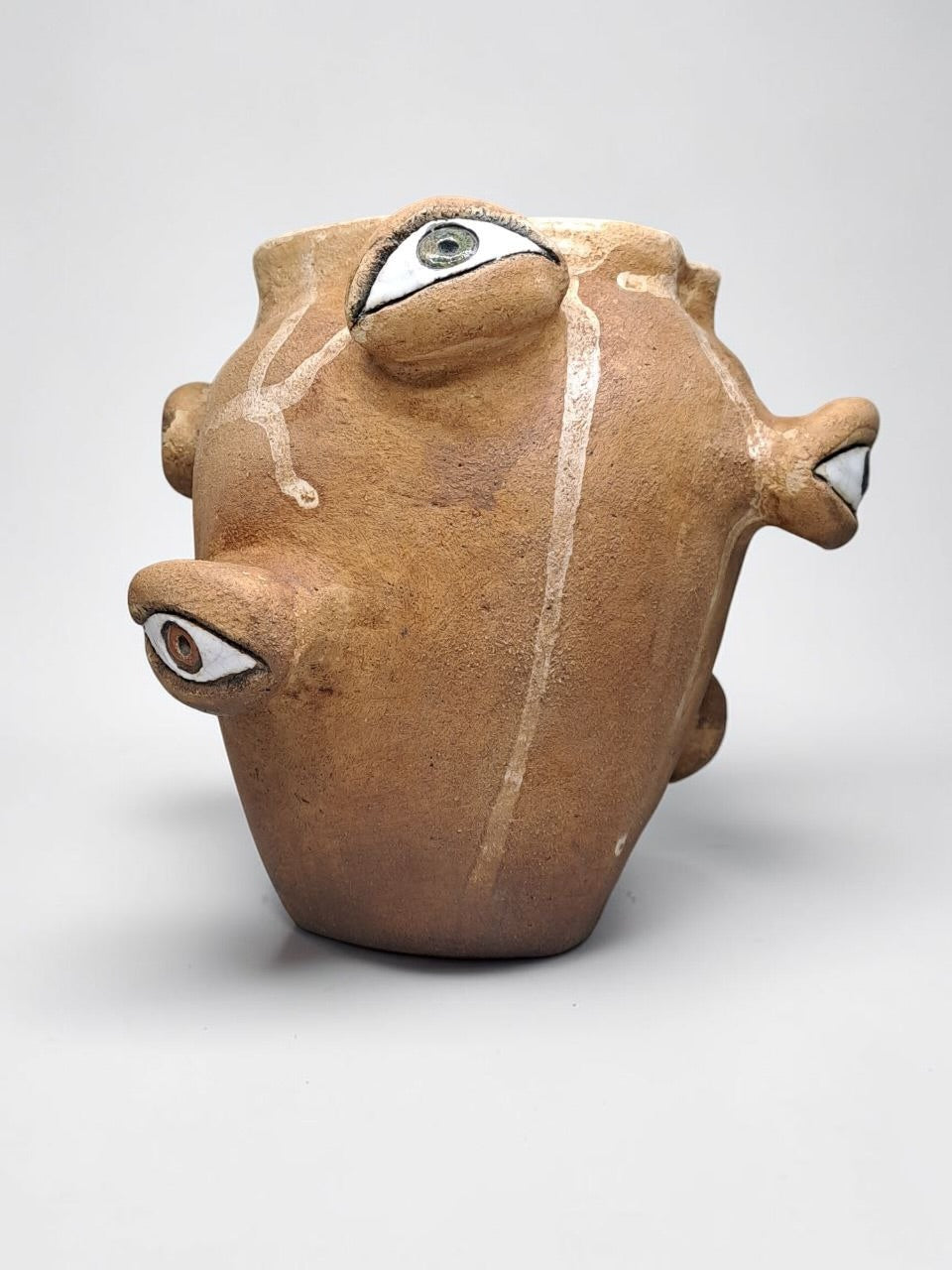 "Observation" Hand-Sculpted Ceramic Vase 