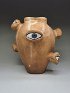 "Observation" Hand-Sculpted Ceramic Vase 