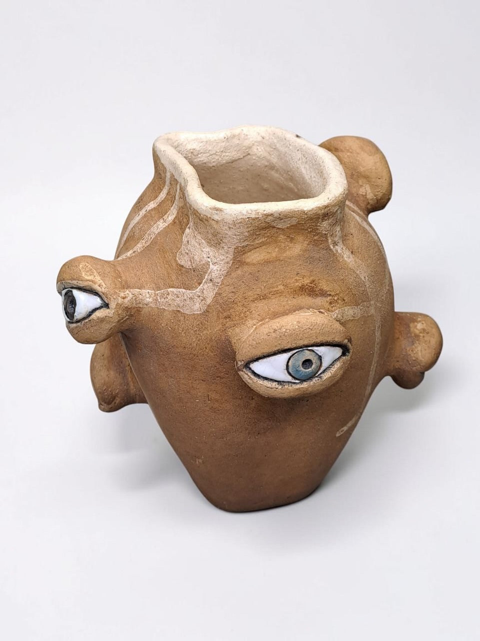 "Observation" Hand-Sculpted Ceramic Vase 