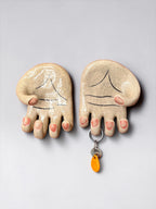 "The Hand" Ceramic Wall Hook & Key Holder – Functional Art