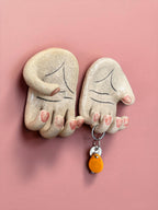 "The Hand" Ceramic Wall Hook & Key Holder – Functional Art