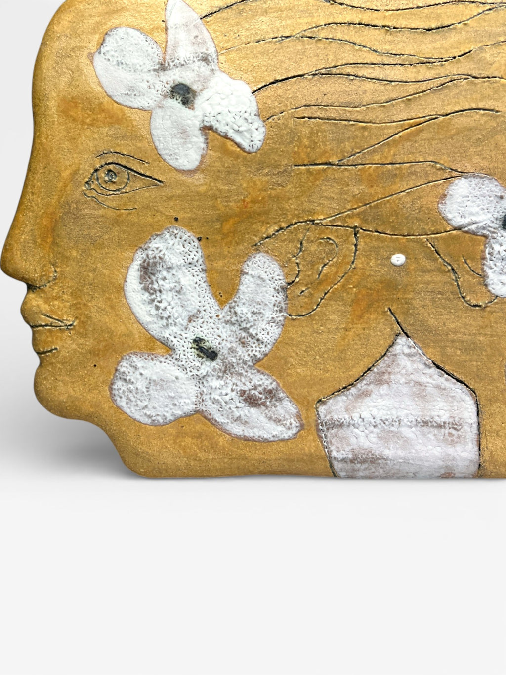 "Dualism" Ceramic Wall Mask Sculpture – Handmade