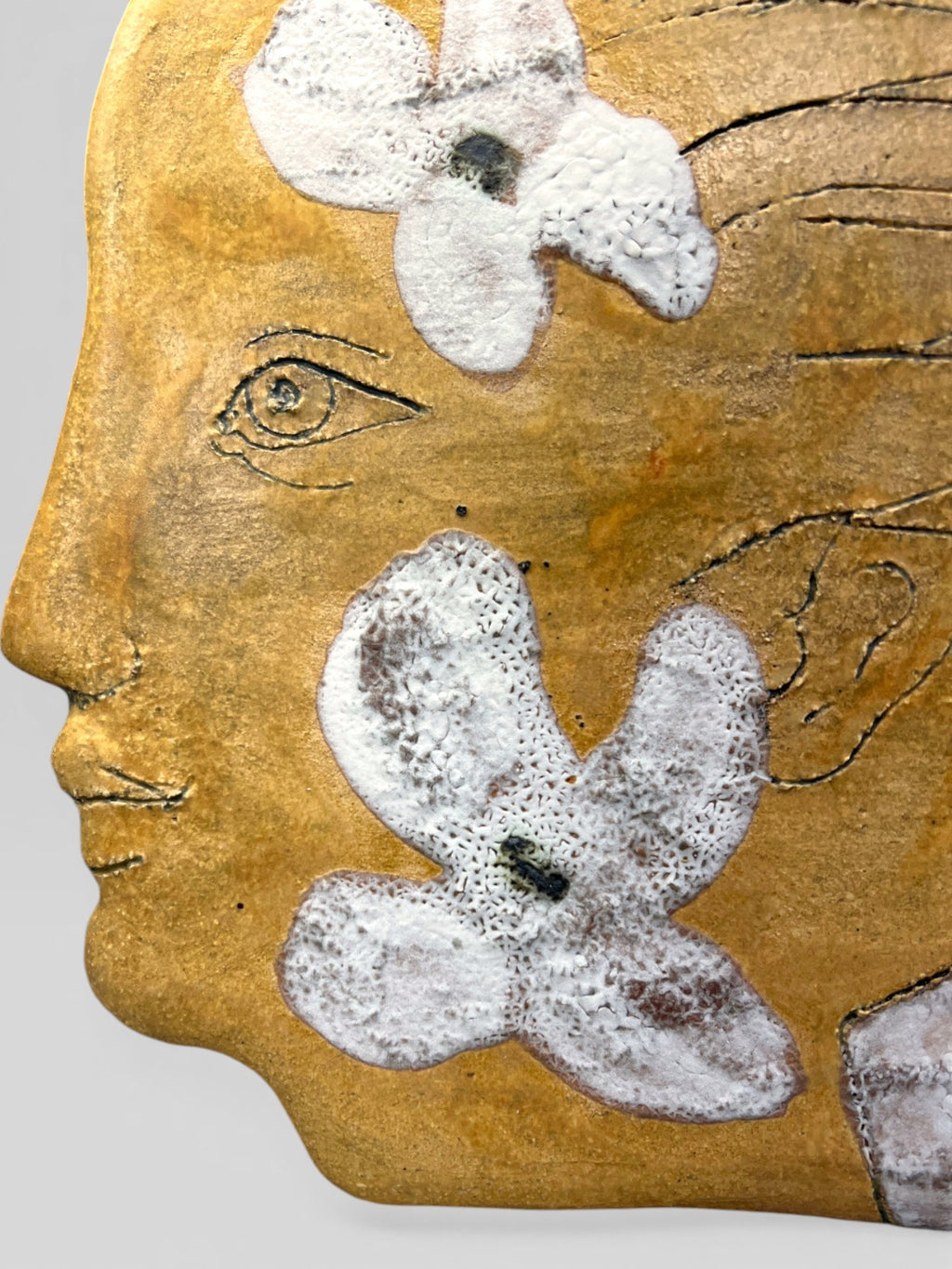 "Dualism" Ceramic Wall Mask Sculpture – Handmade