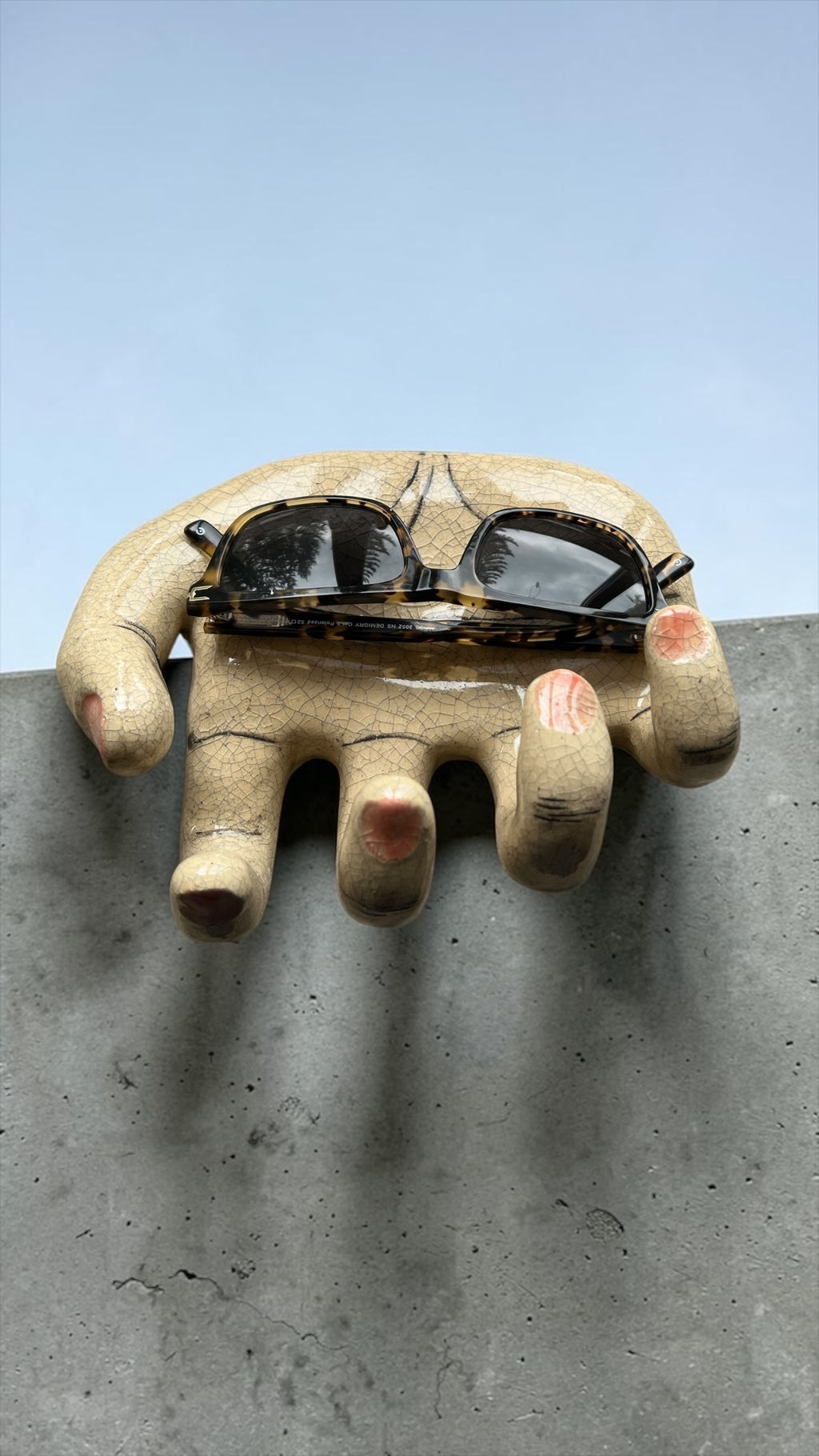 "The Male Hand" Ceramic Decorative Wall Hook – Anatomical Art Sculpture