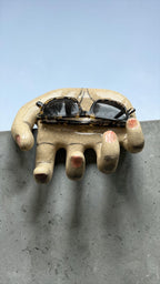 "The Male Hand" Ceramic Decorative Wall Hook – Anatomical Art Sculpture