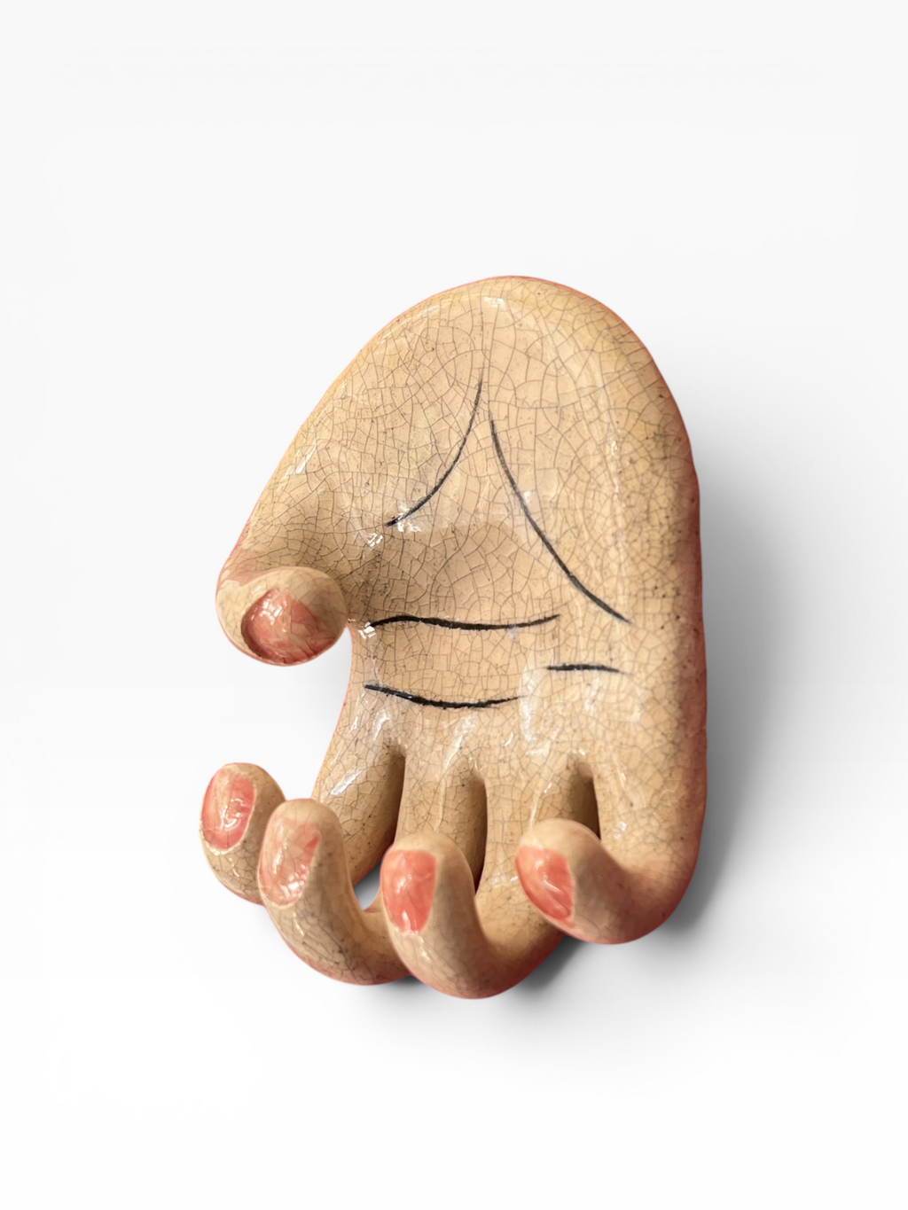 "The Hand" Ceramic Wall Hook & Key Holder – Functional Art
