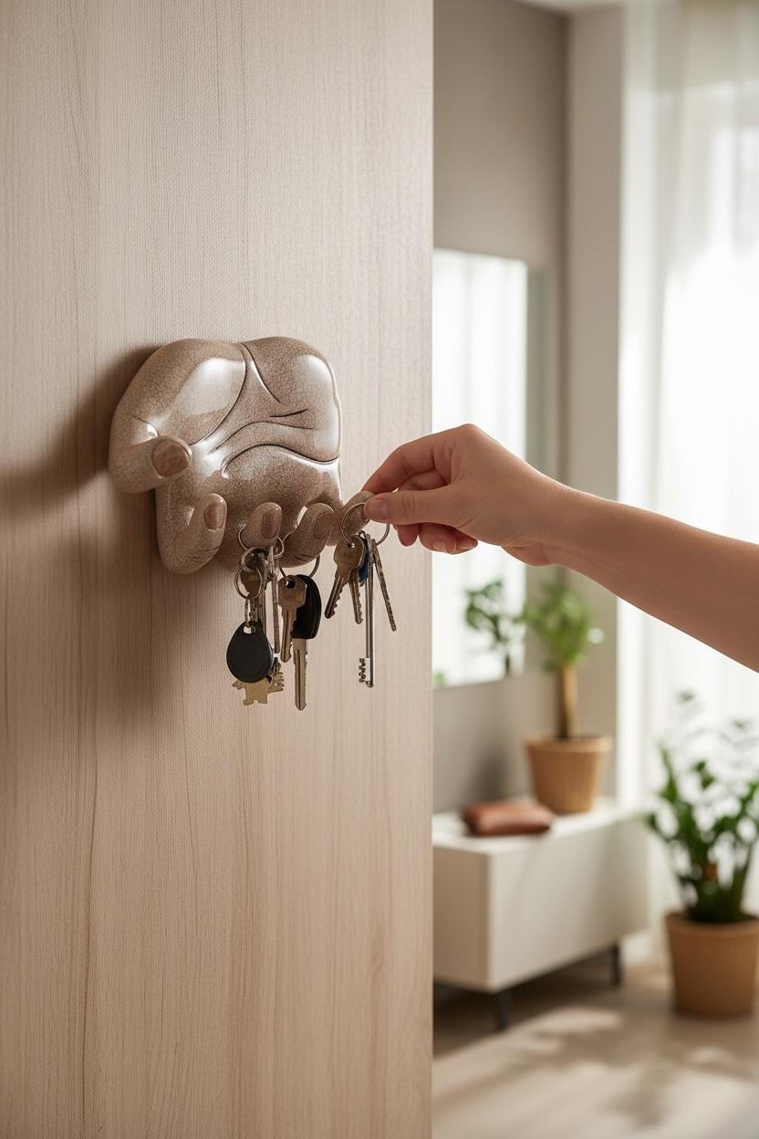 Керамічний гачок для ключів «Рука»
